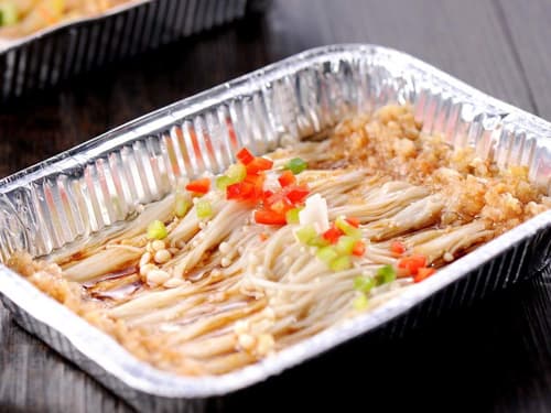 石棉锡纸烤金针菇